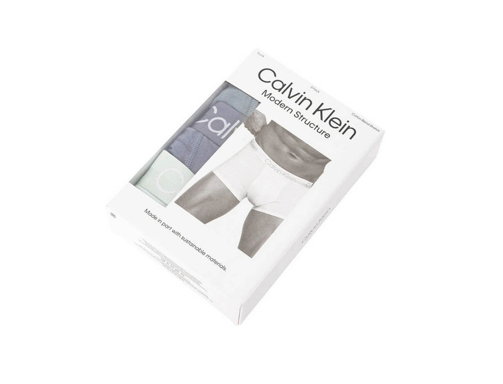 Calvin Klein Mens Boxer Shorts 3 Pack Modern Structure Boxers Underwear in Multi Colour