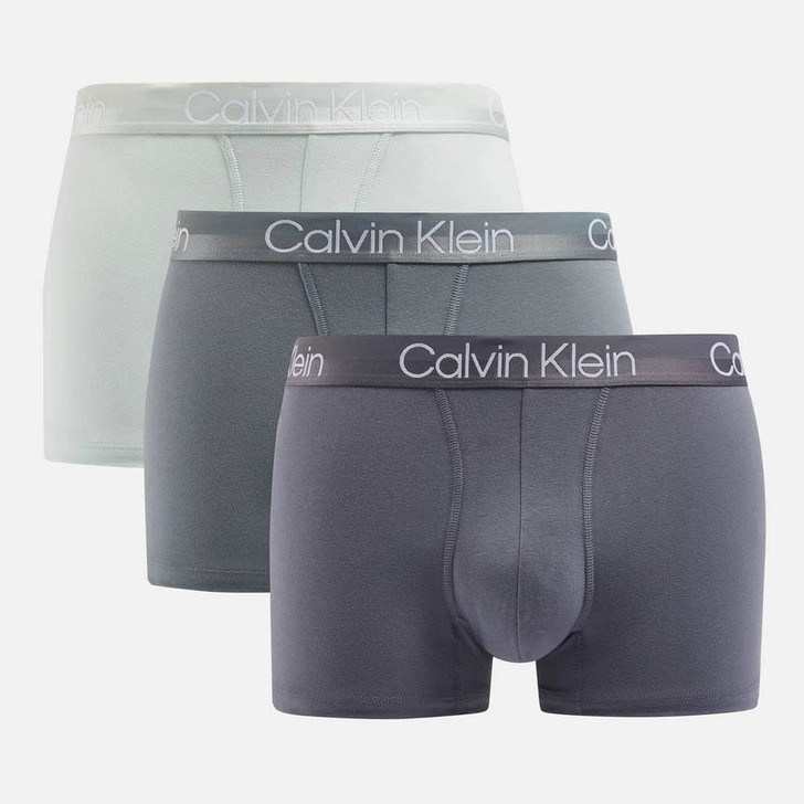 Calvin Klein Mens Boxer Shorts 3 Pack Modern Structure Boxers Underwear in Multi Colour