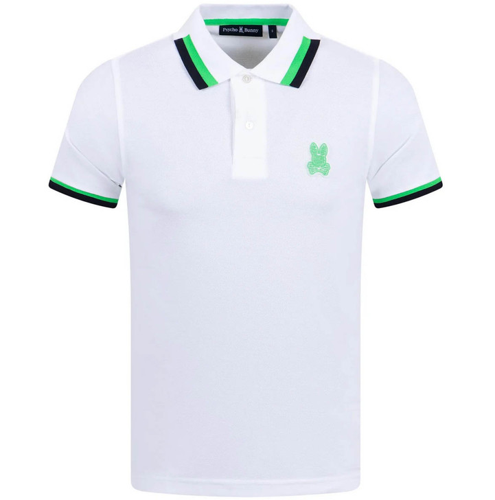 Psycho Bunny Mens Polo Shirt Pisani Polo in White