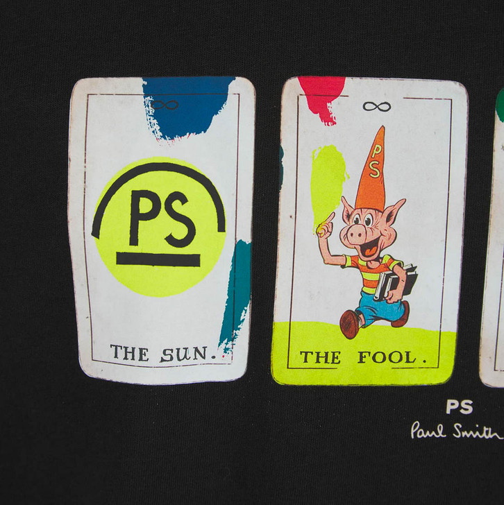 Paul Smith Mens T-Shirt PS Tarot Tee in Black