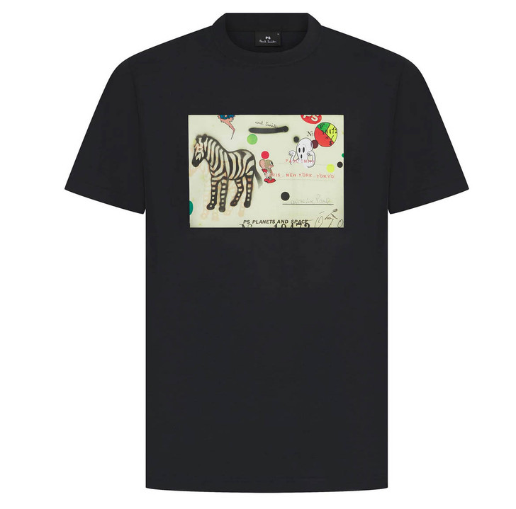 Paul Smith Mens T-Shirt Zebra Card Tee