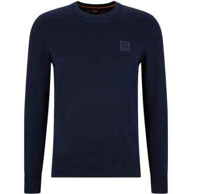 Hugo Boss Mens Jumper Kanovano BOSS Knitwear in Dark Blue