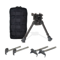 Versapod Battlepack 300 Series Picatinny Rail PRS Bipod with Molle pouch and interchangeable legs 7"- 9" height.