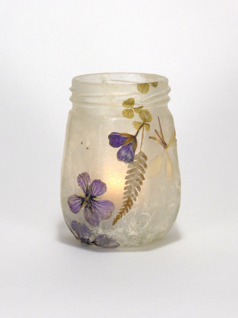 SOLD - Purple Geranium Lantern