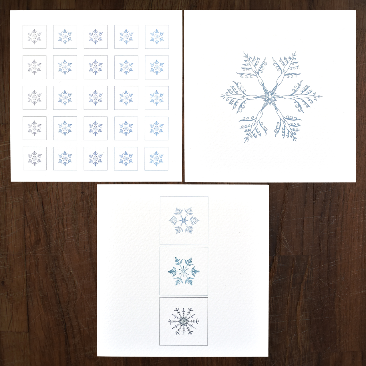 Snowflake Collection – Pack of 12 ( 4 x 3 designs )