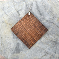 Purpleheart & Endgrain Oak Pendant