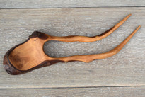 Crooked Pyracantha Wood Hair Fork