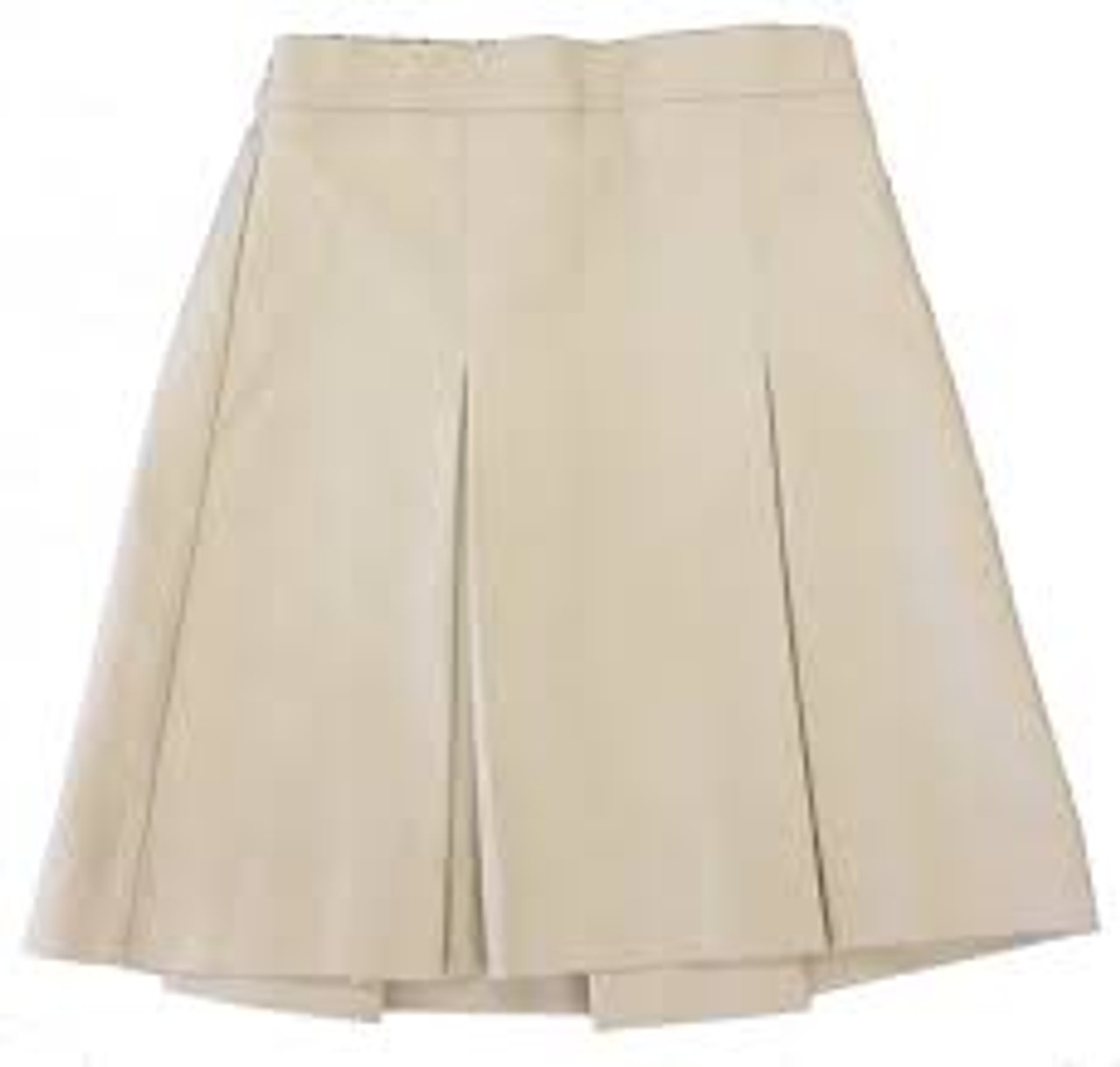 Stitch-Down Box Pleat Skirt-Khaki - Educational Outfitter - Detroit