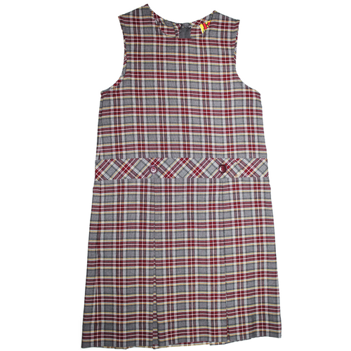 2 Pleat Jumper With High Neck Top-Plaid 43