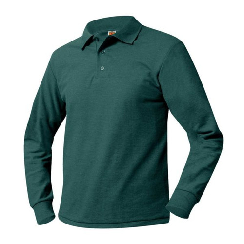 Tech Polo Pique Long Sleeve- St. William Embroidered Logo Included