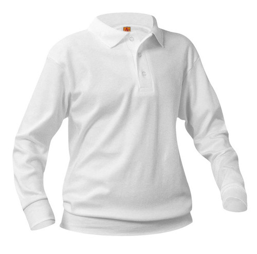  Overshirt Interlock Knit Hemmed Long Sleeve Polo- St. William Embroidered Logo Included