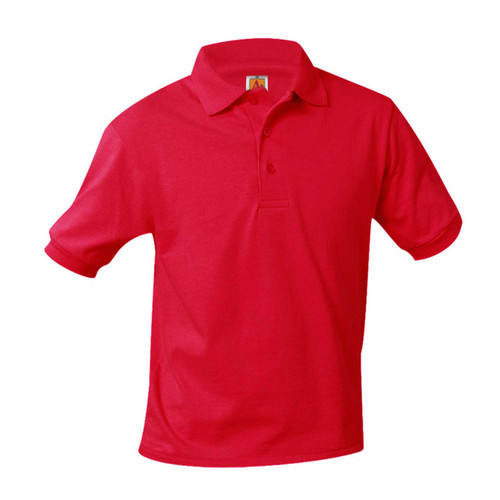 Red Jersey Knit Short Sleeve Shirt- DC Embroidery Incluced