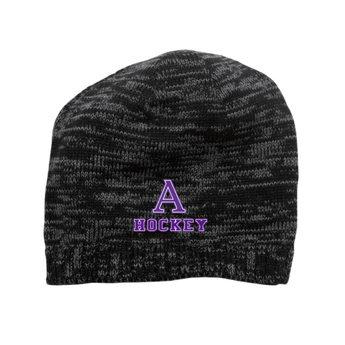 District Spaced-Dyed Beanie with Amherst Hockey Embroidery and Number on back