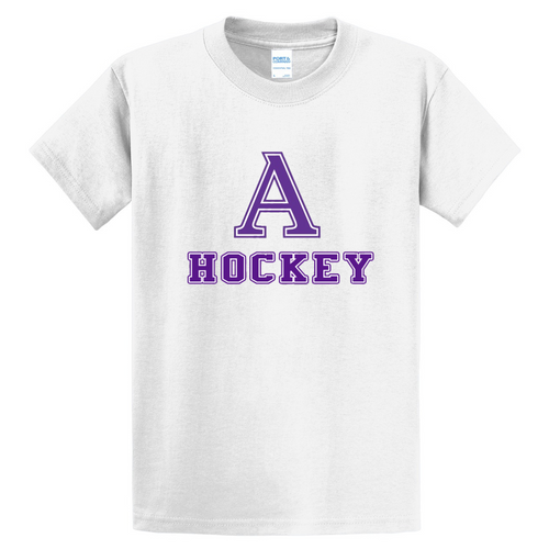 Port & Company Essential T-Shirt with Amherst Hockey Heat Press