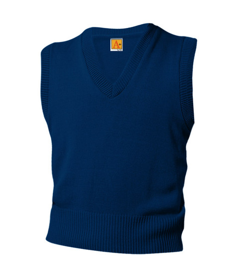 Sweater Vest V-Neck School-With Everest Academy Embroidery