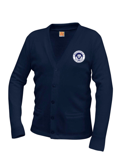   Sweater V-Neck Pullover-With Brookfield Academy Embroidery