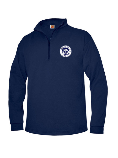   Quarter Zip Pullover Fleece Sweatshirt-With Brookfield Academy Embroidery 