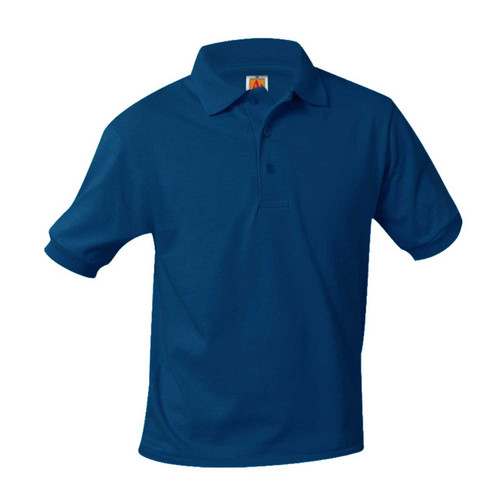   Jersey Knit Polo-Navy With SCA Eagles Embroidery