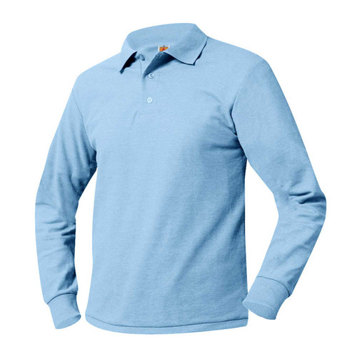  Jersey Knit Polo-Blue With SCA Eagles Embroidery