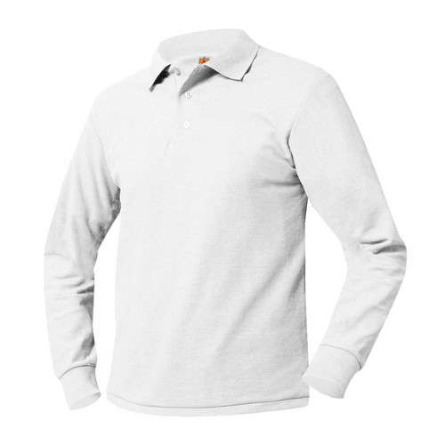  Jersey Knit Polo-White With SCA Eagles Embroidery