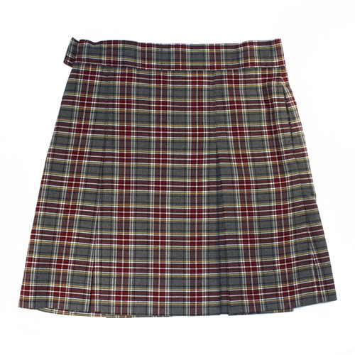 2-Kick Pleat Skirt, Front & Back-Plaid 43