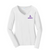 Port & Company Ladies Long Sleeve Fan Favorite V-Neck Tee with Amherst Hockey Heat Press