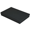 9" x 6" Matte Black Cotton Filled Boxes - G961F