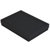 5 1/4" x 3 3/4" Matte Black cotton filled boxes - G53F