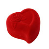 Heart shape Flocked Ring Box - R118