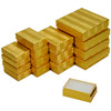 Assorted size gold cotton filled boxes - G40
