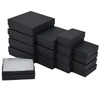 Assorted size Matte black cotton filled boxes - G40F