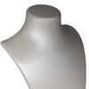Ivory Brushed Leatherette Bust 8" High - 63-812