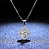 Moissanite pendant with 925 silver necklace 1 CTW - MSN10038