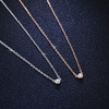 Moissanite pendant with rose gold necklace 1 CTW - MSN17134