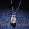 Moissanite pendant with 18K gold plated necklace 1 CTW - MSN37128
