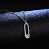 Moissanite pendant with 925 silver necklace - MSN30071