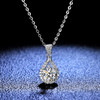 Moissanite pendant with 925 silver necklace 1 CTW - MSN10037