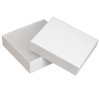 3 1/2" x 3 1/2" Matte White Cotton Filled Boxes - G33WM