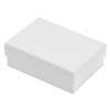 3 1/8" x 2 1/8" Matte white cotton filled boxes - G32WM