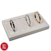Bangle display tray with ivory brushed leatherette - DZ943