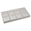 Pendant display tray with ivory brushed leatherette - DZ945