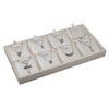 Pendant display tray with ivory brushed leatherette - DZ945