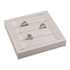 Ring display tray with ivory brushed leatherette - DZ931