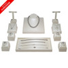Ivory brushed leatherette display set - DZ987