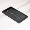 Necklace display tray with black brushed leatherette - DZ947-BK