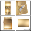 Collapsible magnetic box in gold 8 5/8" x 6 3/8" x 3 3/8" H - GB208-GD