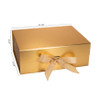 Collapsible magnetic box in gold 11 1/2" x 8 3/4" x 4 1/4" - GB211-GD