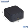 Coin box 40mm deluxe leatherette blue - CBC934