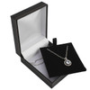 Classic leatherette black Pendant Box - CB21B