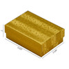 3 1/8" x 2 1/8" gold cotton filled boxes - G32